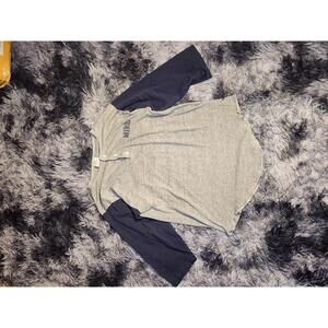 70s Vintage Nike 3/4 Sleeve Shirt Womens Large Pinwheel Ringer Shirt Henley VTG